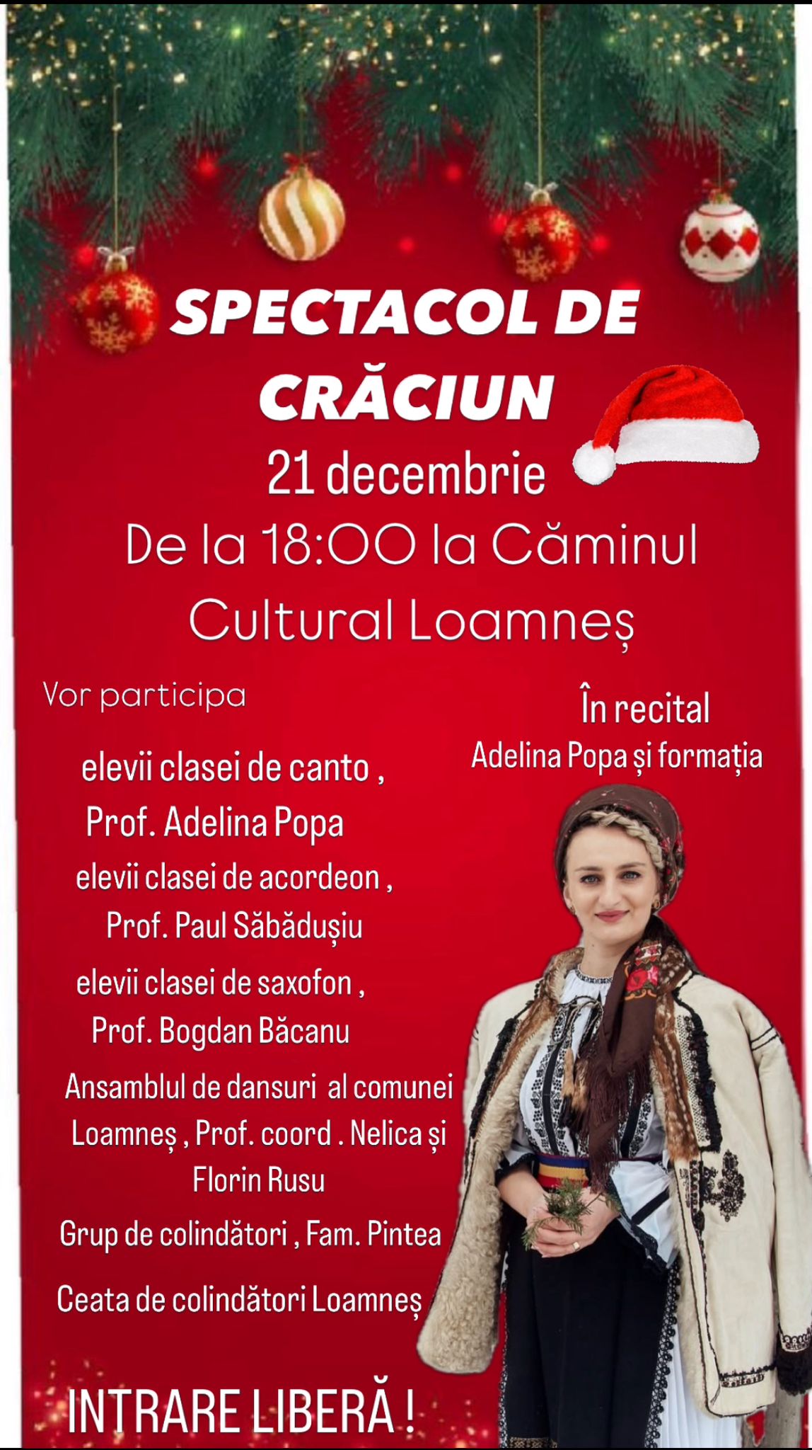 Spectacol de Crăciun la Loamneș