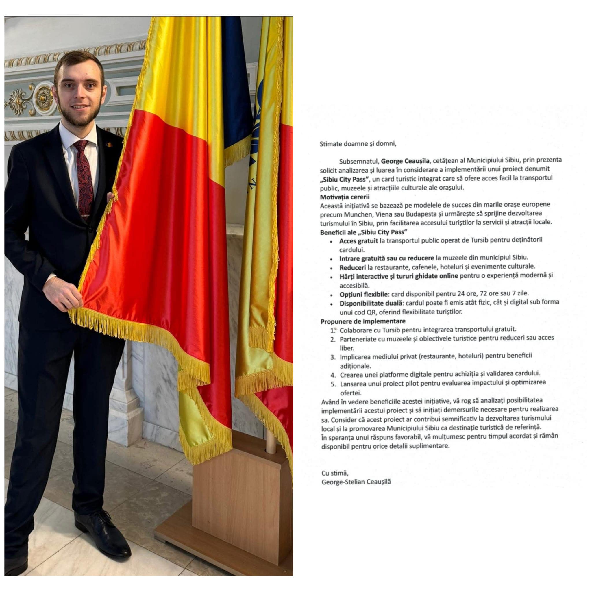 George Ceaușilă propune implementarea Sibiu City Pass pentru dezvoltarea turismului în oraș