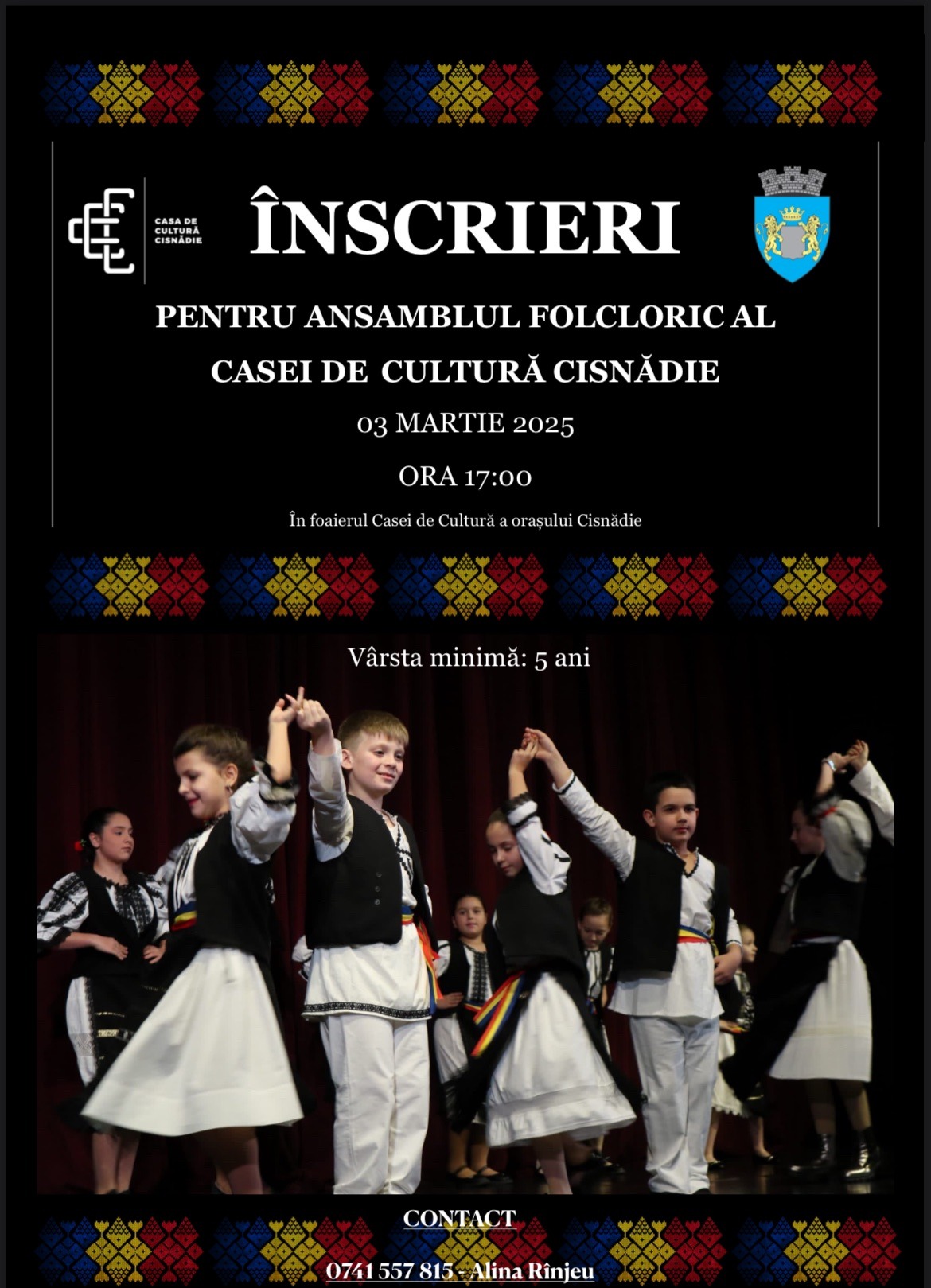 Înscriere pentru Ansamblul Folcloric al Casei de Cultură Cisnădie