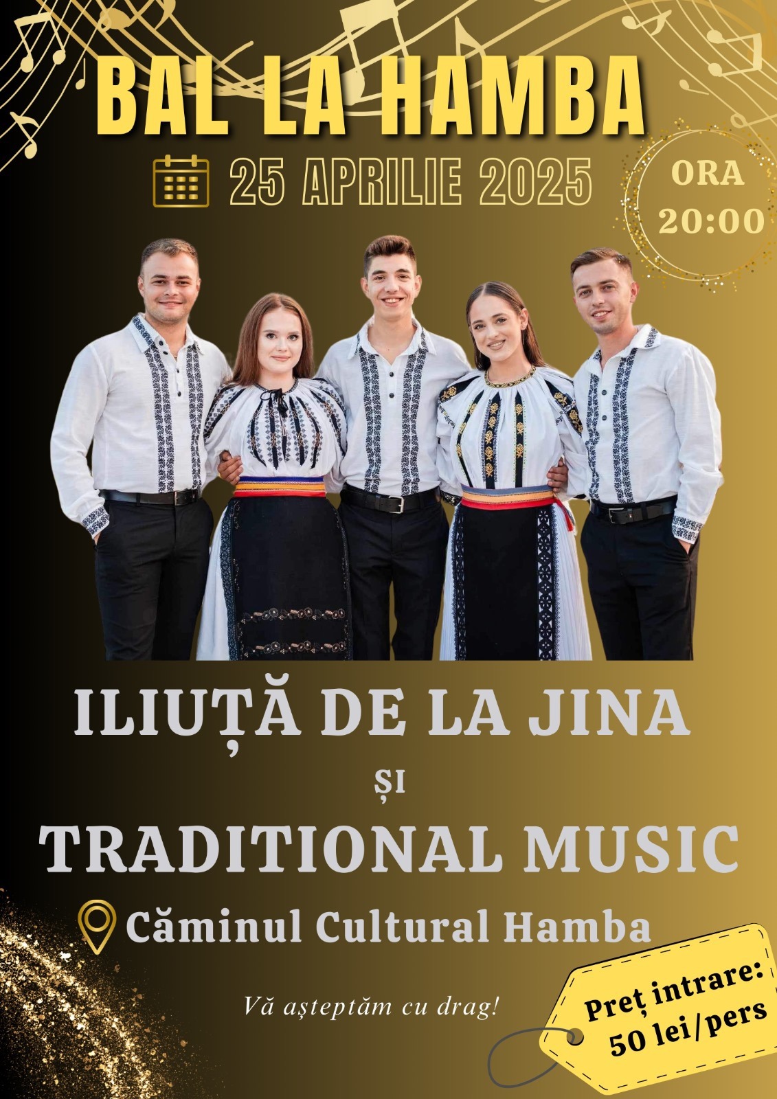 Bal la Hamba! Iliuță de la Jina și Formația Traditional Music vă așteaptă la distracție