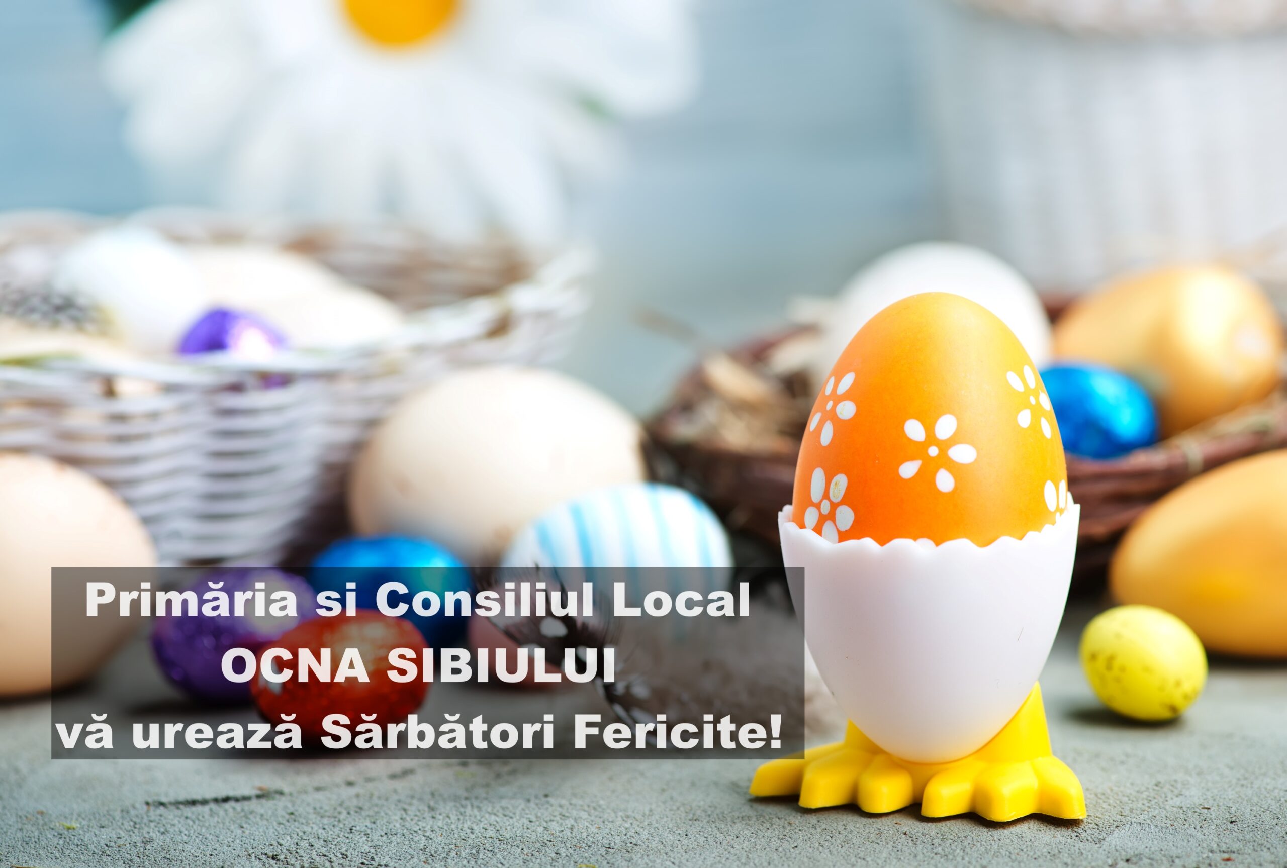 Dragi locuitori ai orașului Ocna Sibiului,În această perioadă binecuvântată a Paștelui, când lumina Învierii lui Hristos ne umple inimile de speranță și bucurie, vă adresez cele mai calde urări de sănătate, pace și împlinire!Paștele este momentul în care suntem chemați să reflectăm asupra învățăturii Mântuitorului, asupra sacrificiului său pentru noi și asupra darurilor divine care ne sunt oferite zi de zi. Fie ca în această Sfântă Sărbătoare să simțim cu toții puterea renunțării la rău și a înnoirii sufletești, iar iubirea creștină să ne călăuzească în tot ceea ce facem.Să ne rugăm pentru sănătatea și fericirea celor dragi și pentru binele întregii comunități. Fie ca lumina Învierii să aducă în fiecare casă și în fiecare inimă pace și bucurie, iar în mijlocul nostru să domnească înțelegerea și solidaritatea.Vă doresc un Paște fericit, alături de cei dragi, și să aveți parte de un an plin de binecuvântări și realizări!