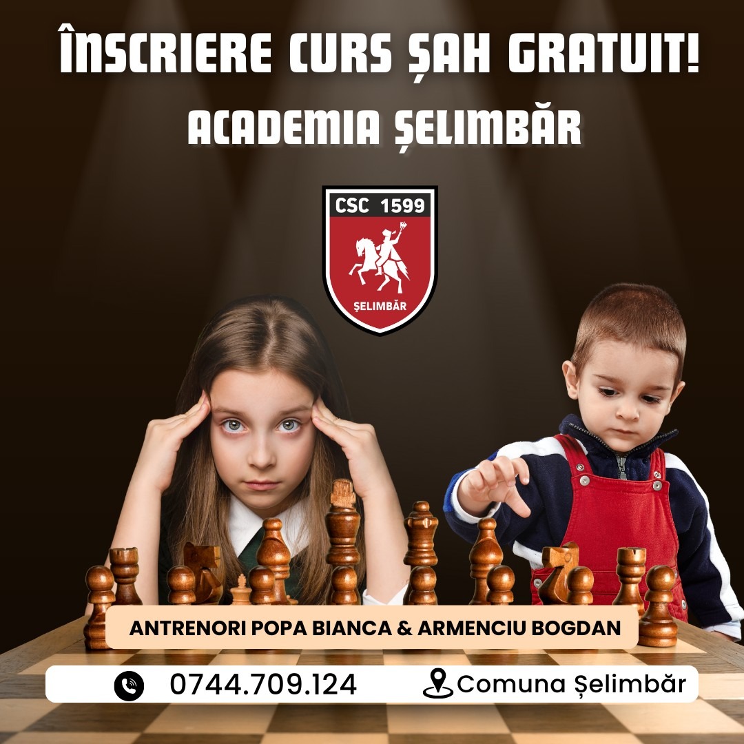 Academia CSC 1599 Șelimbăr oferă cursuri gratuite de șah pentru copiii din Șelimbăr